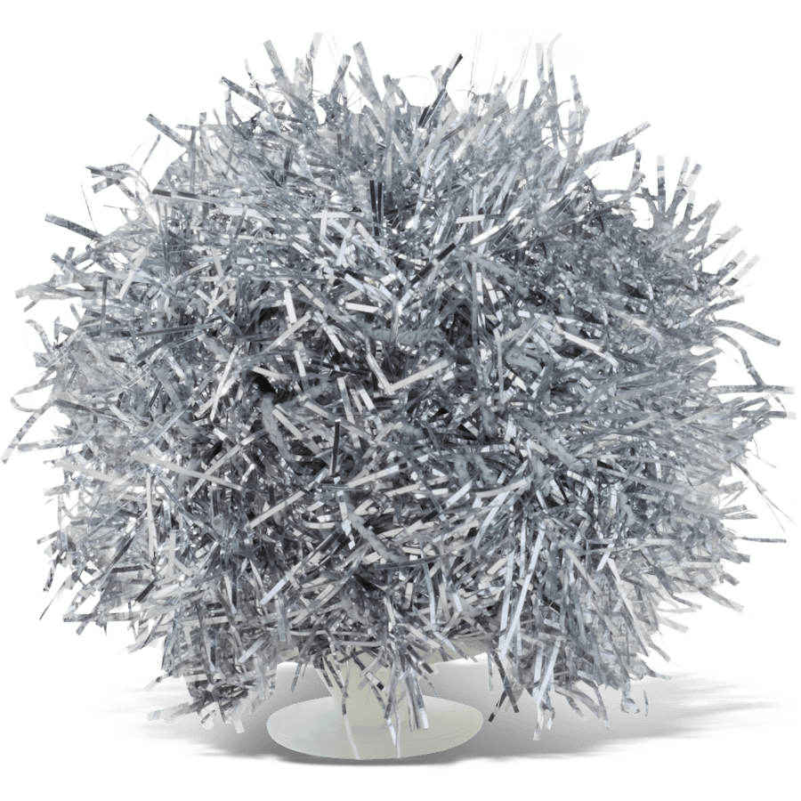 Silver Tinsel Pom Jibbitz™ charms
