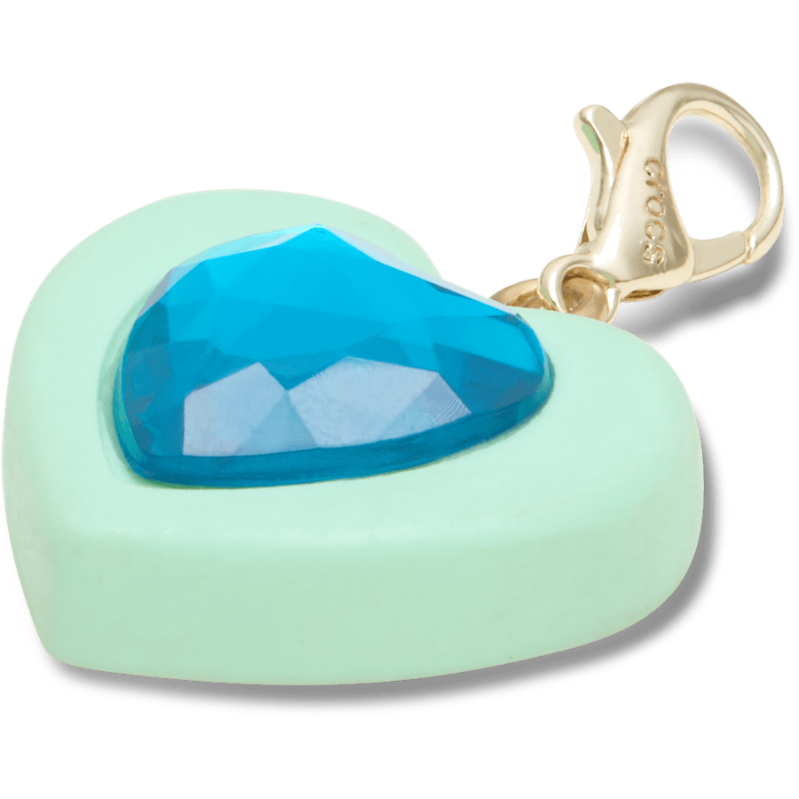 Blue Heart Sim Gem Charm Jibbitz Shoe Charm