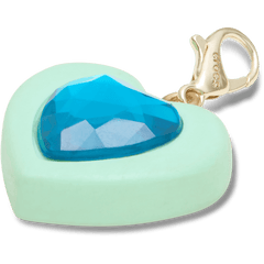 Blue Heart Sim Gem Charm Jibbitz Shoe Charm