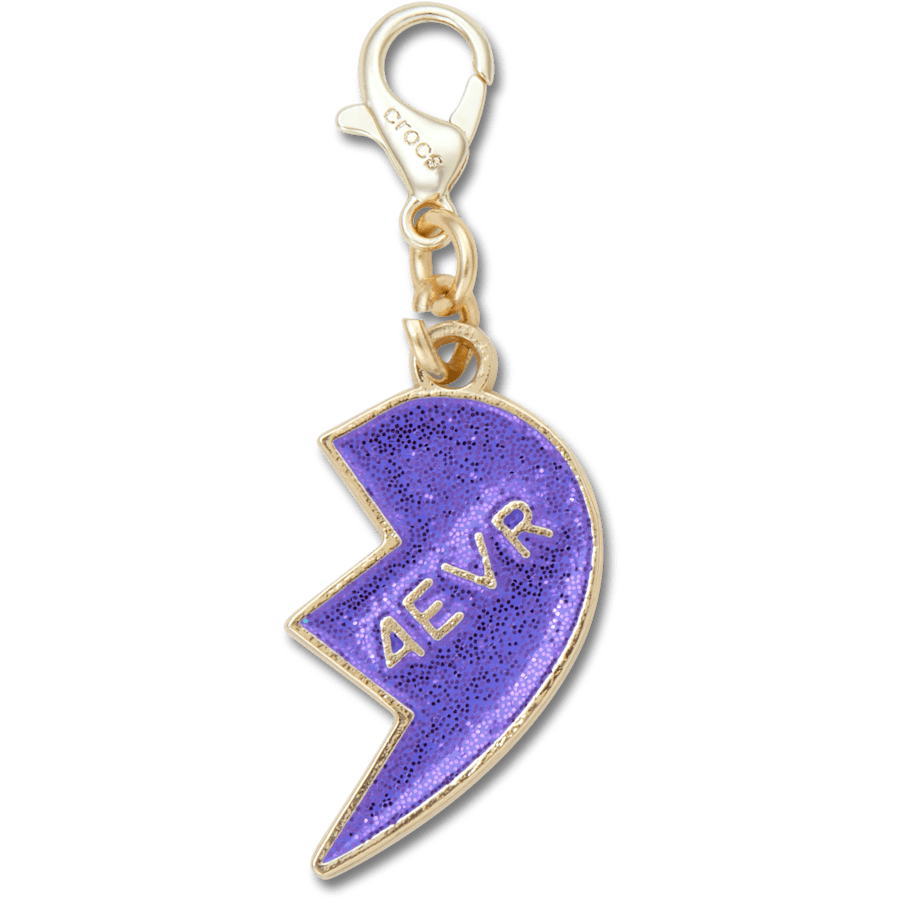 Purple Glitter BFF Charm Right Jibbitz Shoe Charm