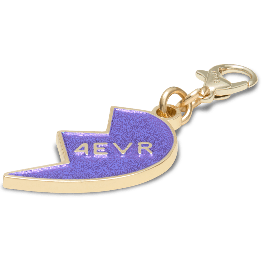 Purple Glitter BFF Charm Right Jibbitz Shoe Charm