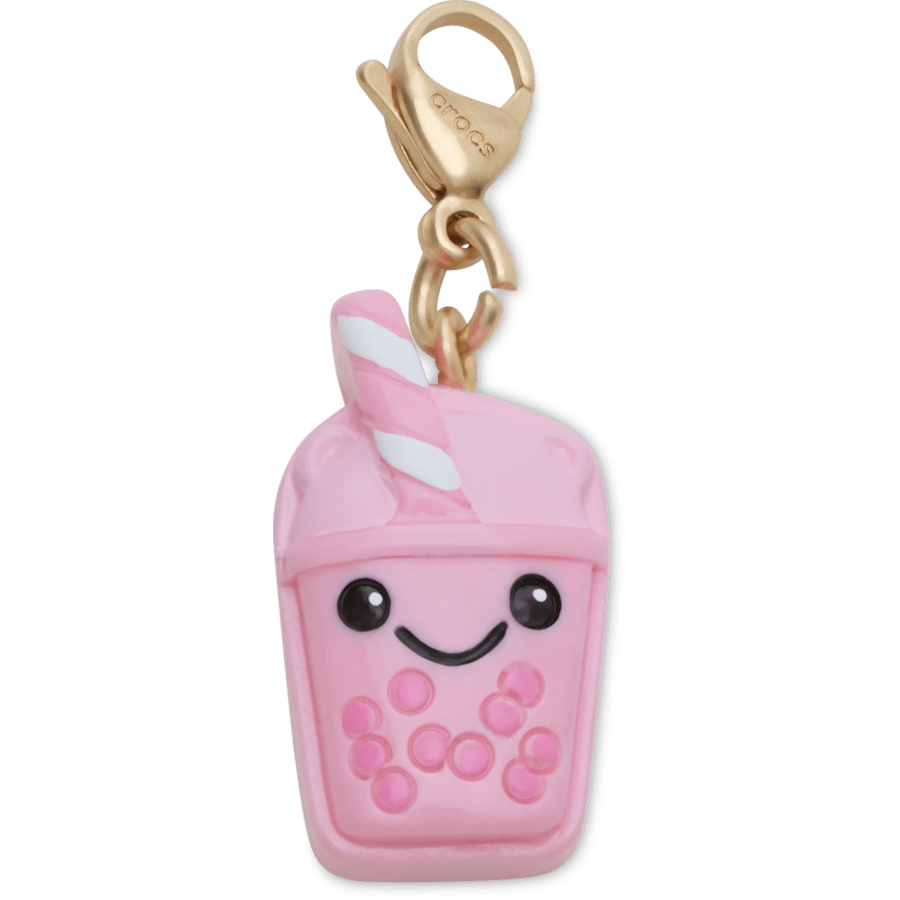 Cute Pink Boba Charm Jibbitz Shoe Charm