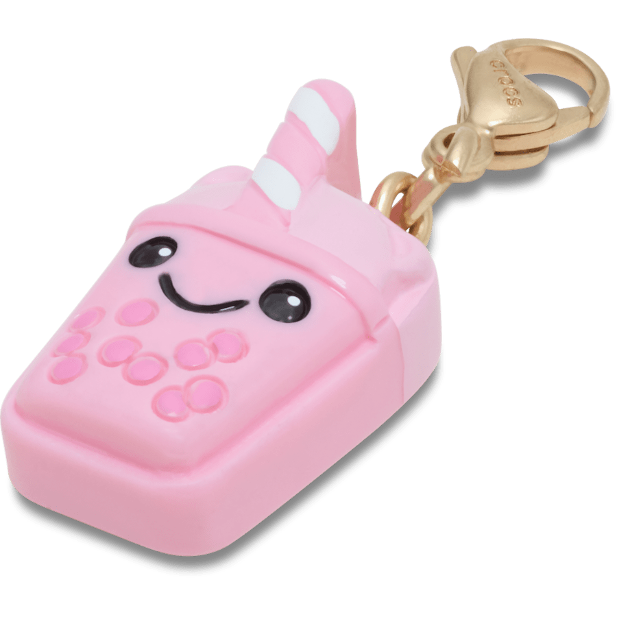 Cute Pink Boba Charm Jibbitz Shoe Charm