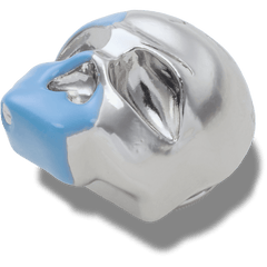 Silver and Blue Enamel Skull Jibbitz™ charms