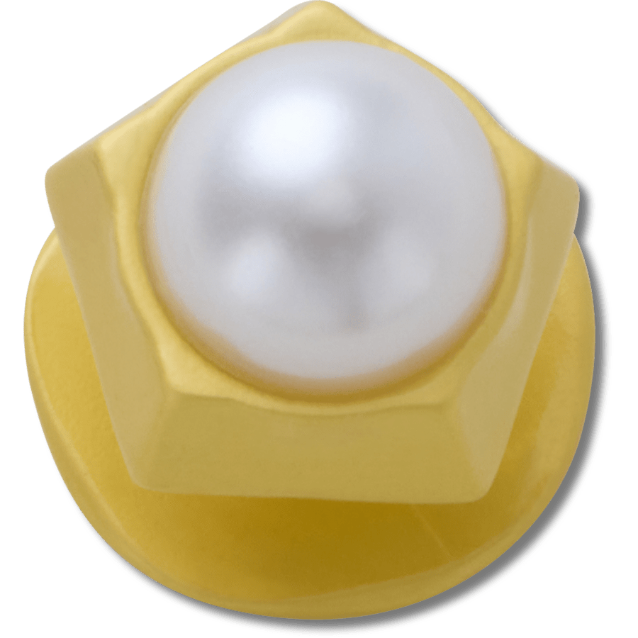 Gold Pentagon Pearl Jibbitz™ charms