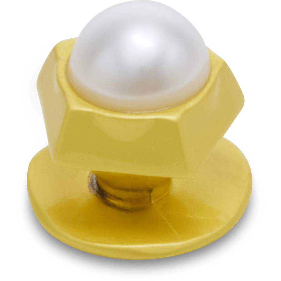 Gold Pentagon Pearl Jibbitz™ charms