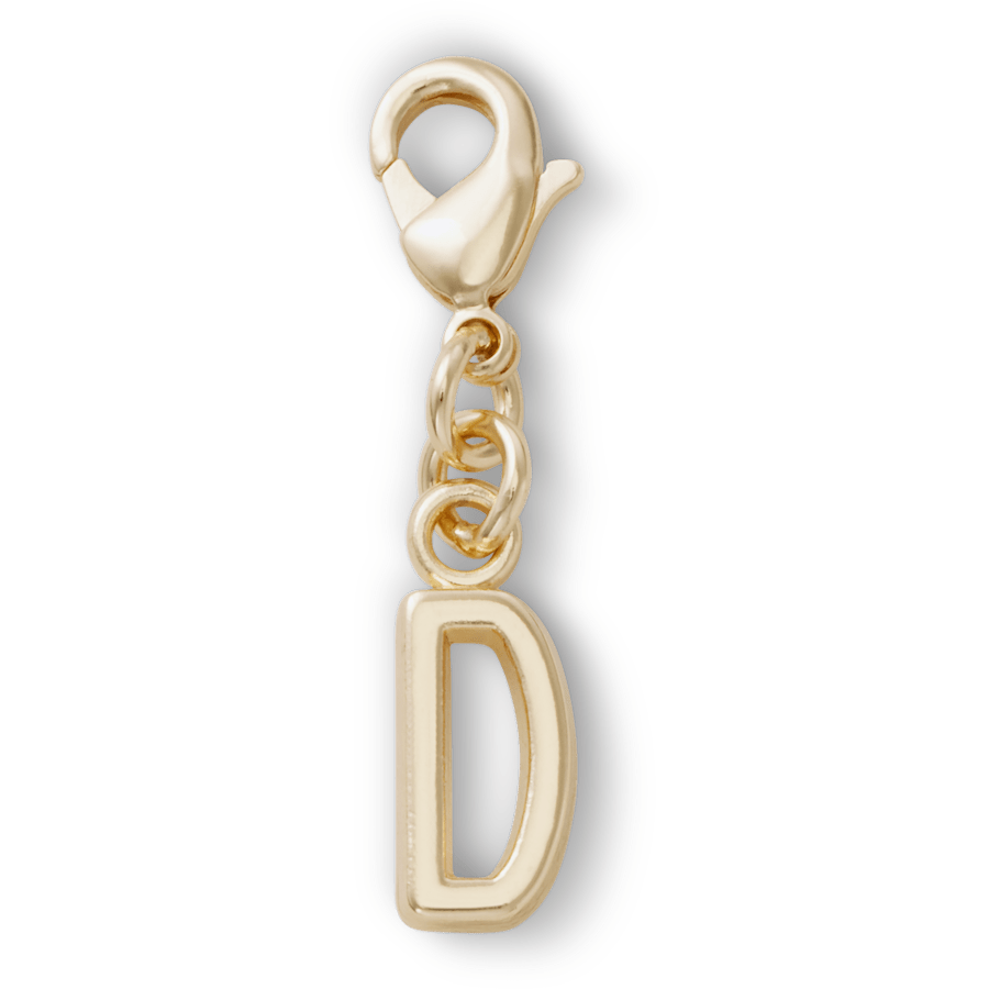 Gold Letter D Charm Jibbitz™ charms