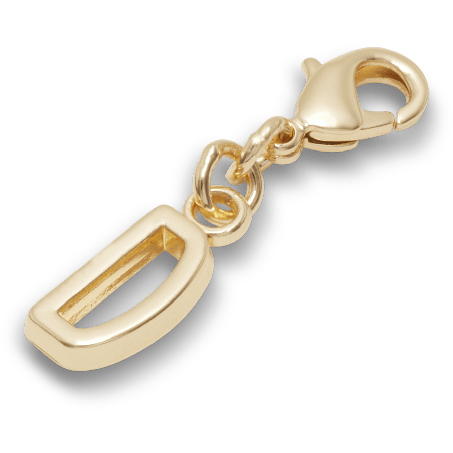 Gold Letter D Charm Jibbitz™ charms