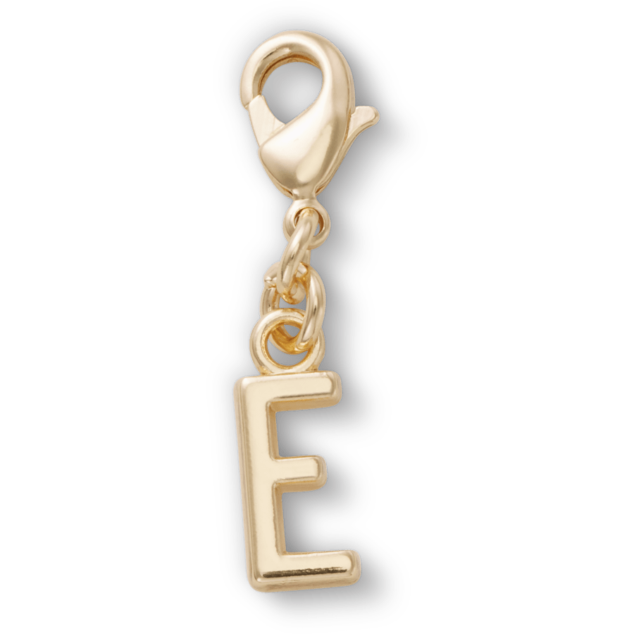 Gold Letter E Charm Jibbitz™ charms