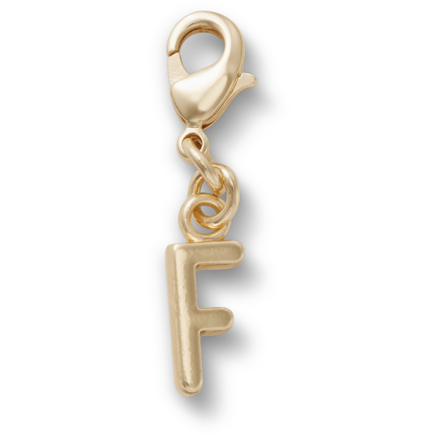 Gold Letter F Charm Jibbitz™ charms