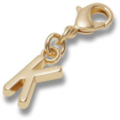 Gold Letter K Charm Jibbitz™ charms