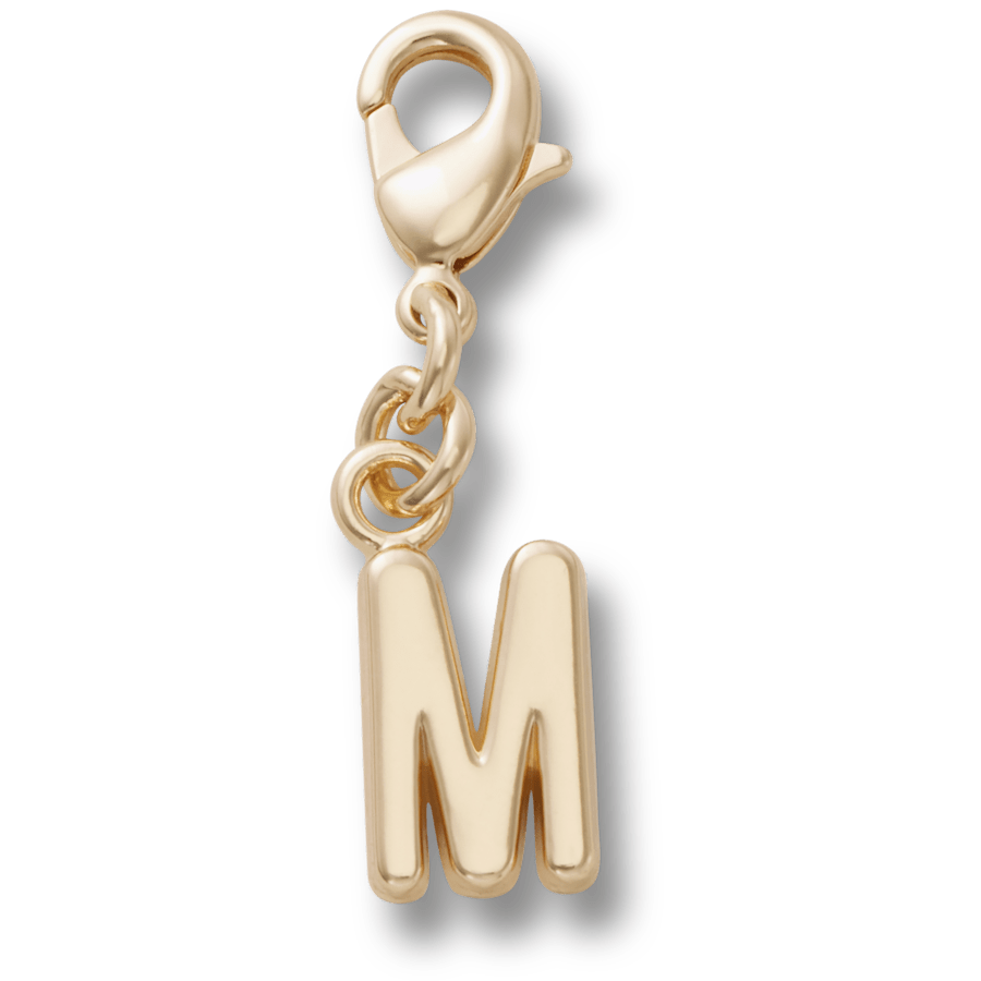 Gold Letter M Charm Jibbitz™ charms