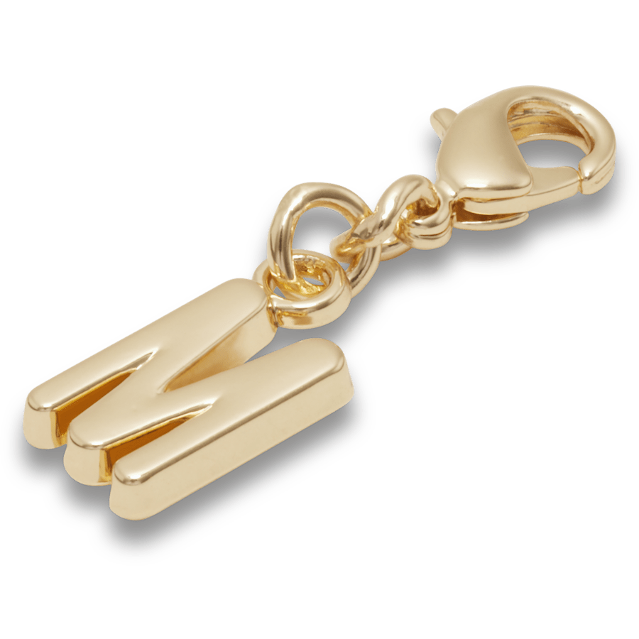 Gold Letter M Charm Jibbitz™ charms