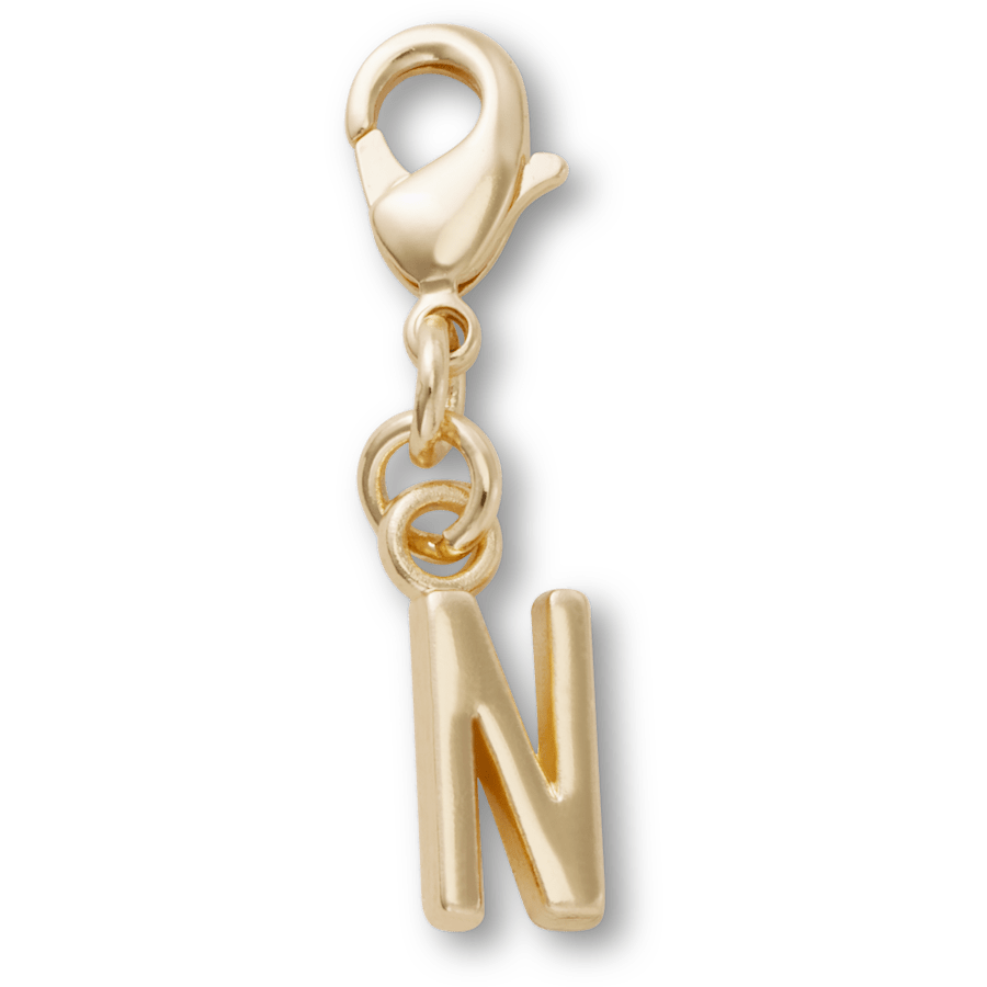 Gold Letter N Charm Jibbitz™ charms