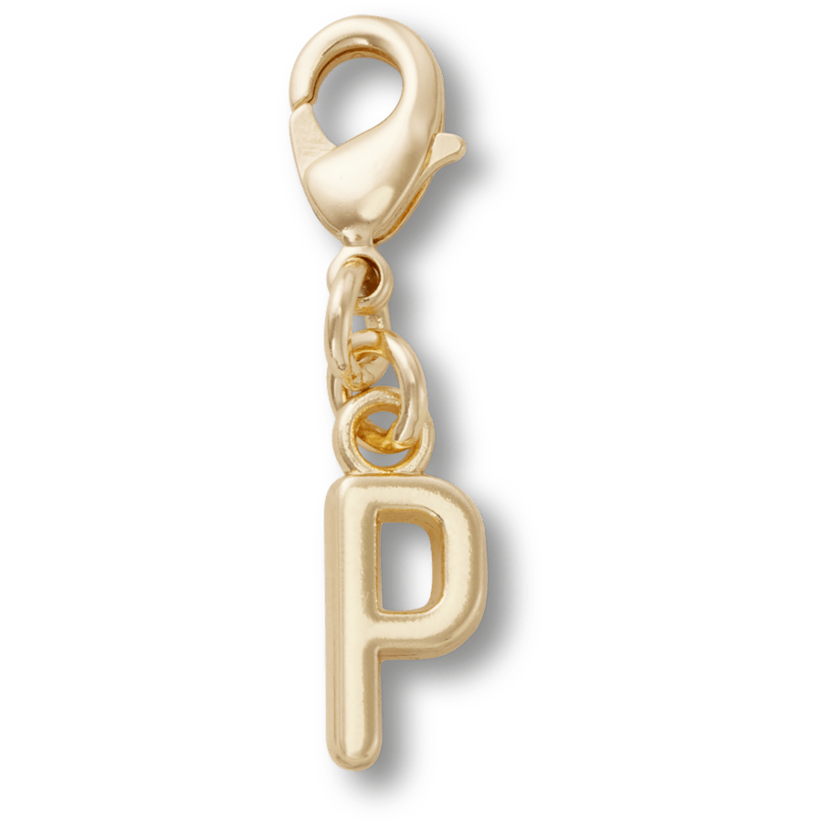 Gold Letter P Charm Jibbitz™ charms