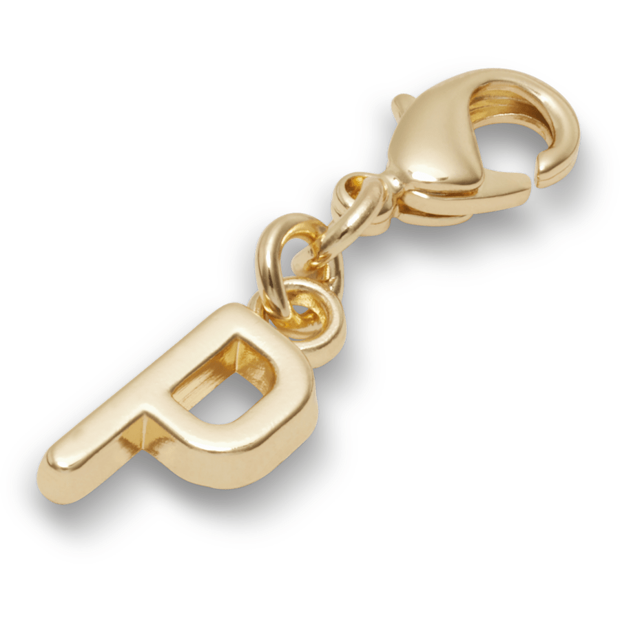 Gold Letter P Charm Jibbitz™ charms