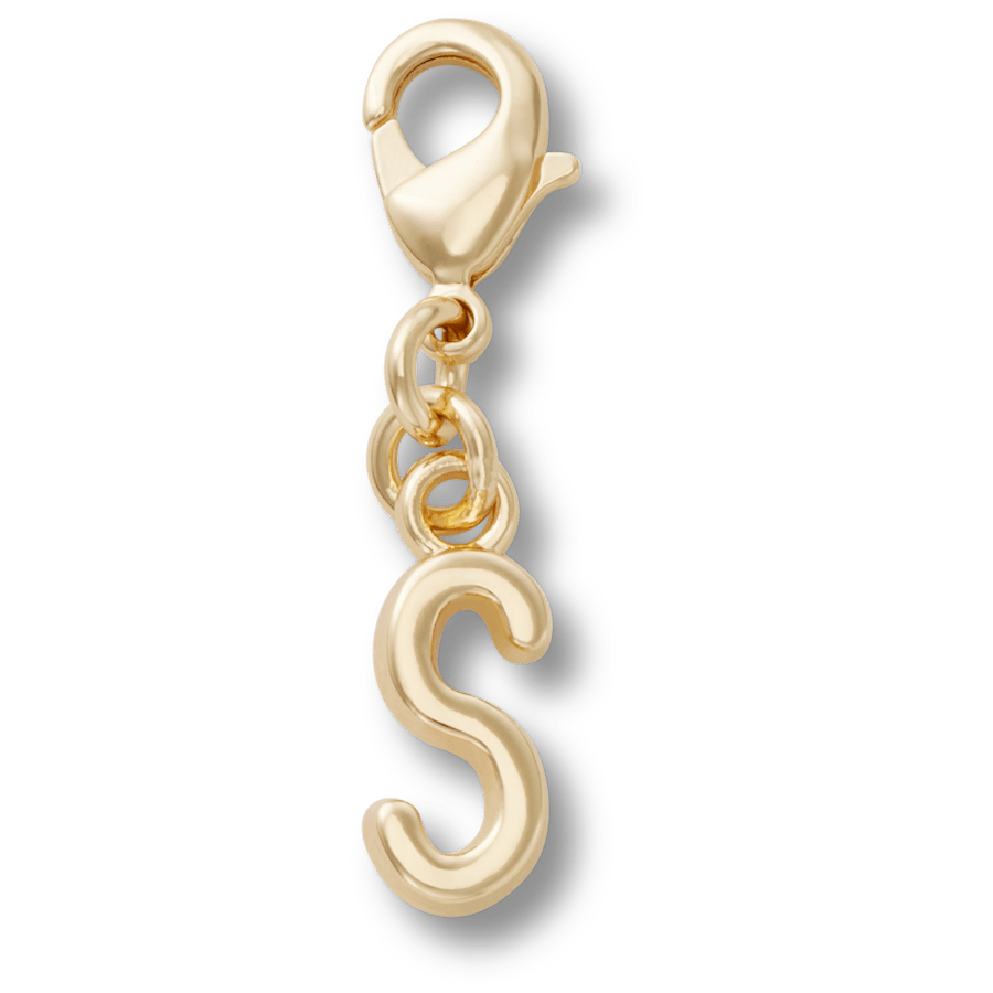 Gold Letter S Charm Jibbitz™ charms