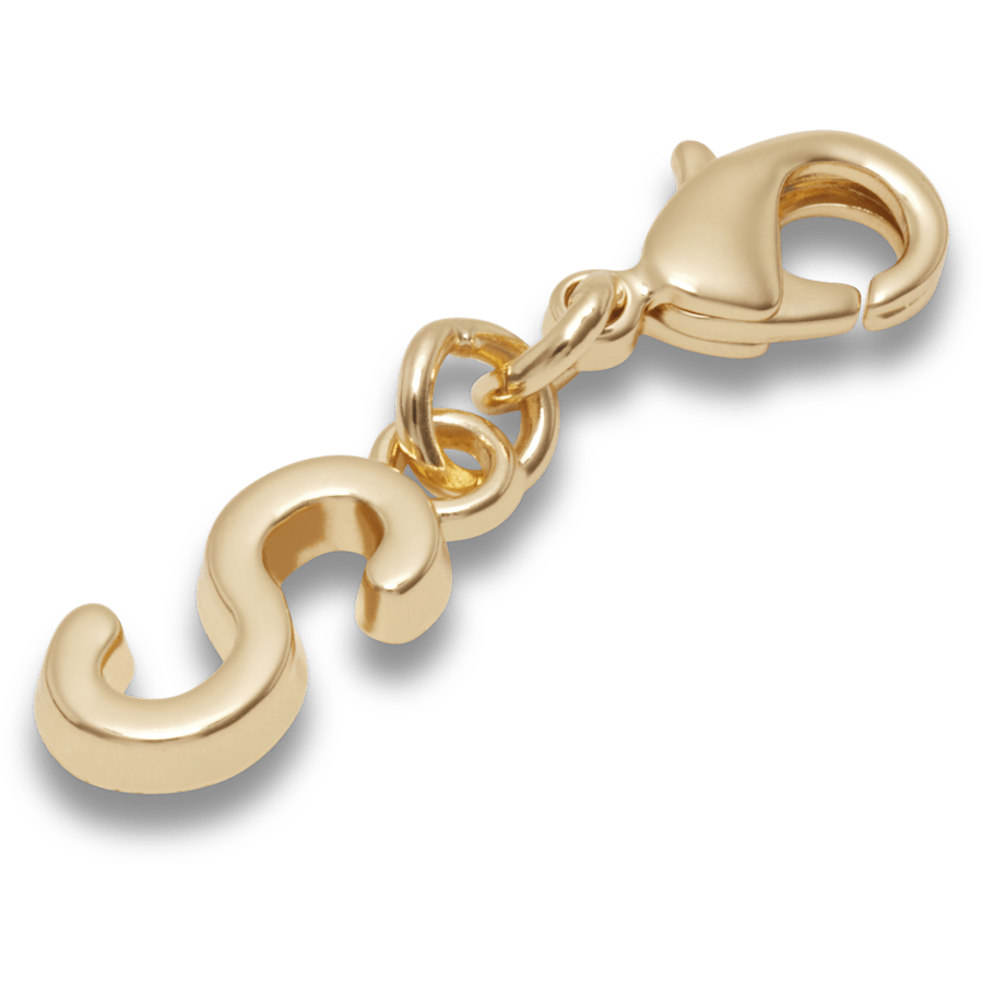 Gold Letter S Charm Jibbitz™ charms