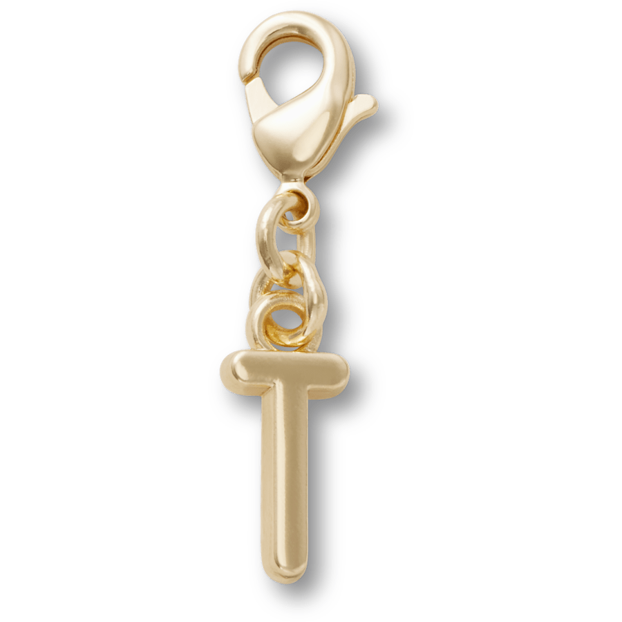 Gold Letter T Charm Jibbitz™ charms
