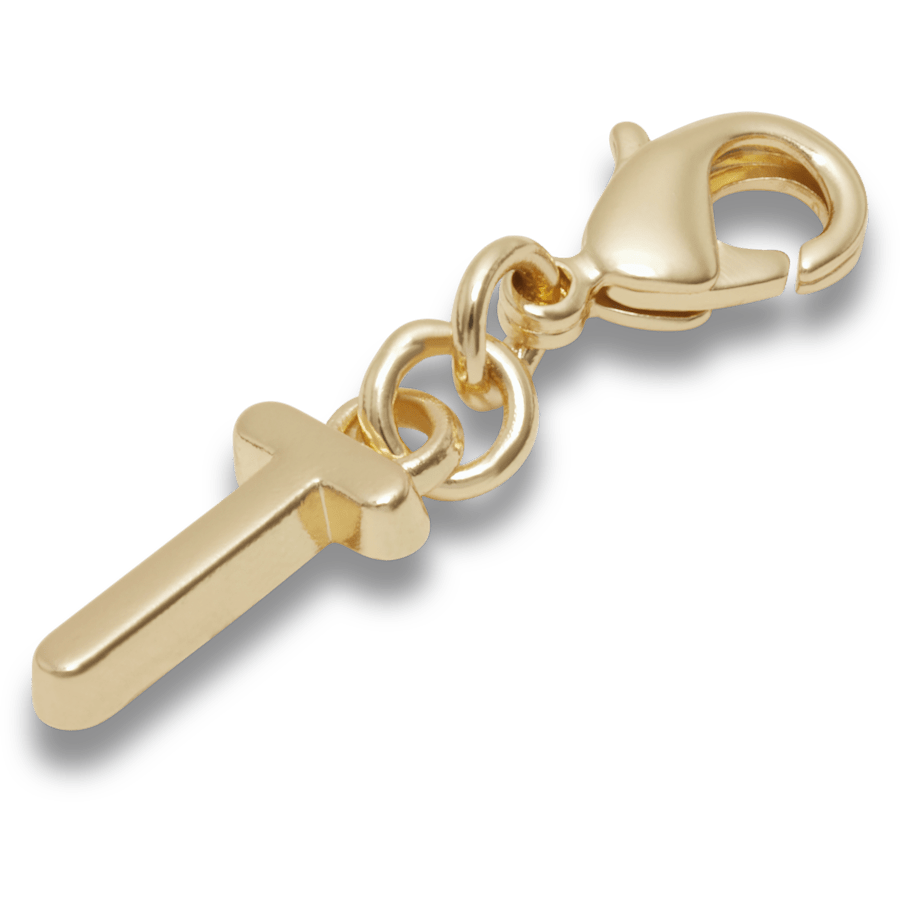 Gold Letter T Charm Jibbitz™ charms