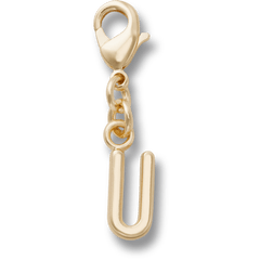 Gold Letter U Charm Jibbitz™ charms