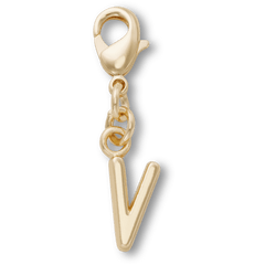 Gold Letter V Charm Jibbitz™ charms
