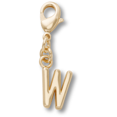Gold Letter W Charm Jibbitz™ charms