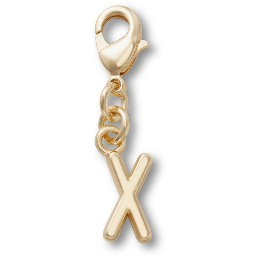Gold Letter X Charm Jibbitz™ charms