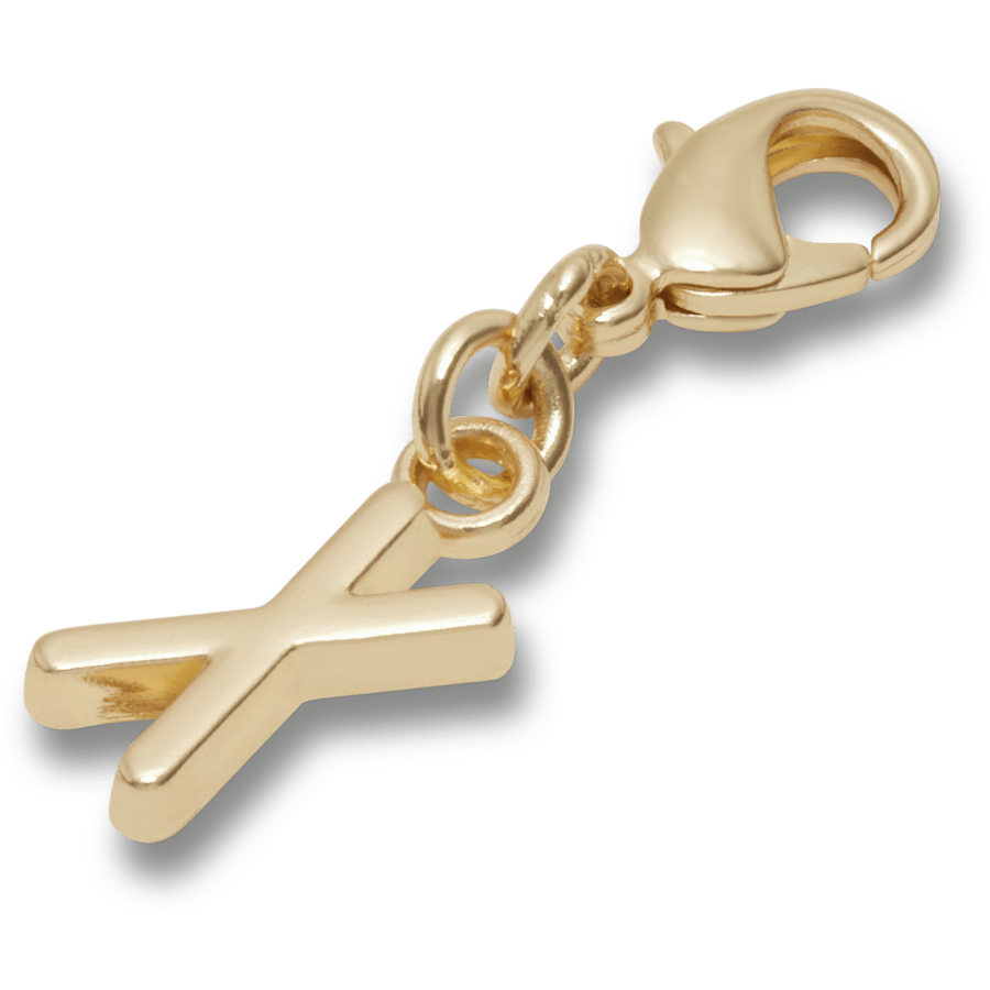 Gold Letter X Charm Jibbitz™ charms