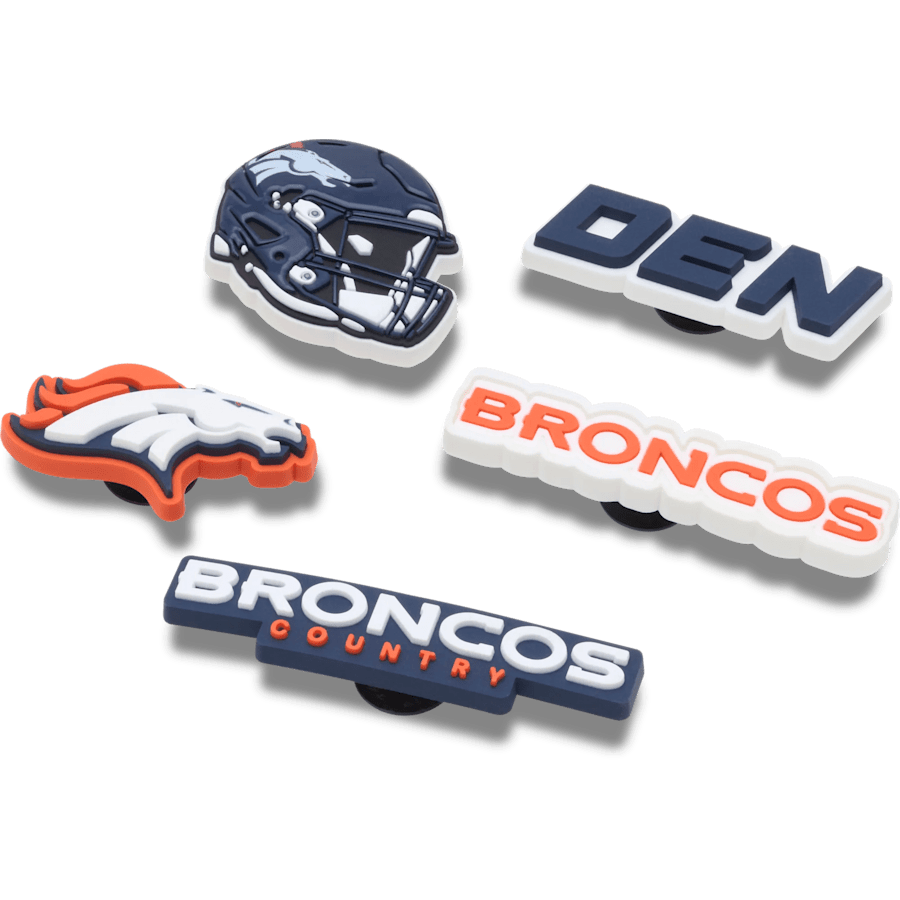 NFL Denver Broncos 5 Pack Jibbitz Shoe Charm