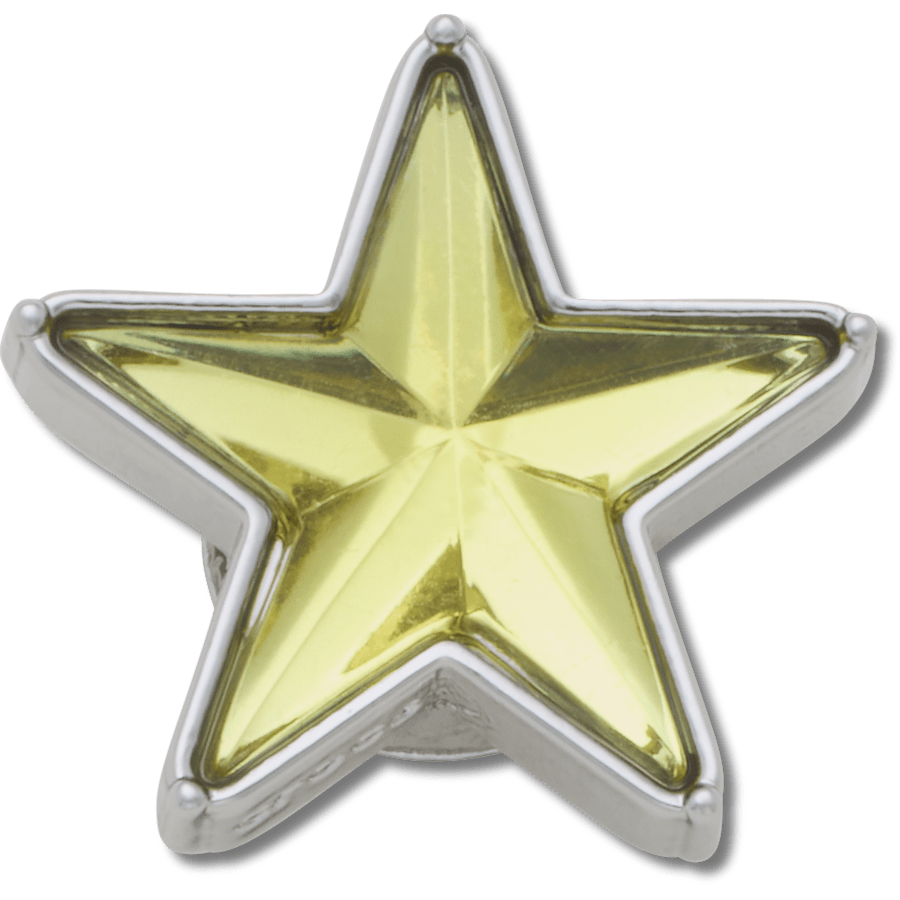 Silver and Green SMT Gem Star Jibbitz™ charms