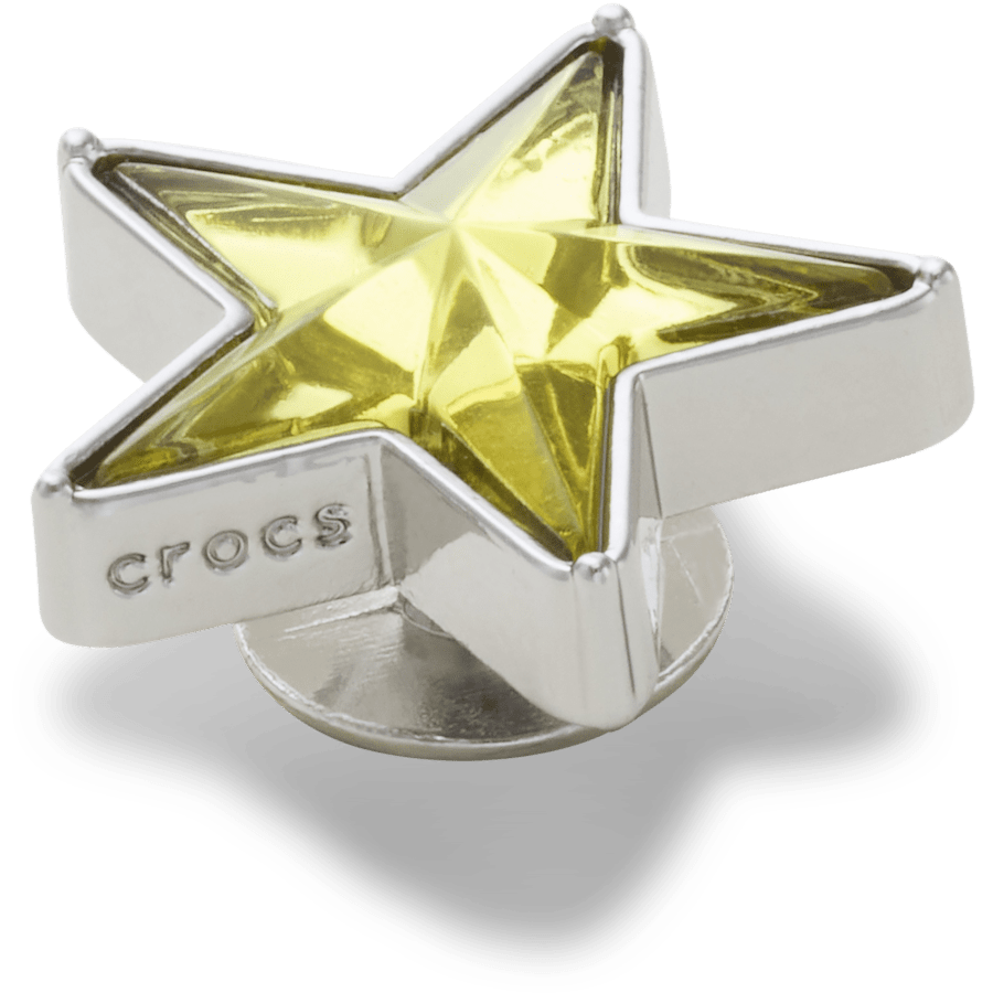 Silver and Green SMT Gem Star Jibbitz™ charms