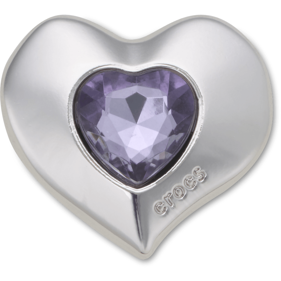 SilverandPurple SMT Gem Heart Jibbitz™ charms