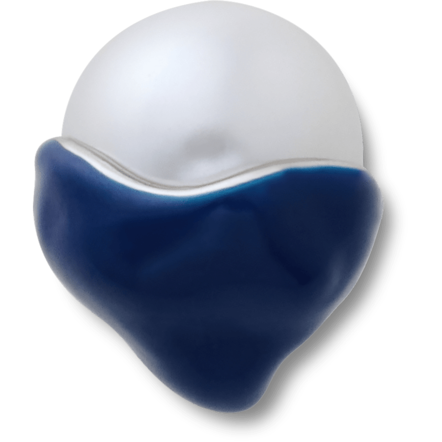 Blue Dipped Enamel SMT Pearl Jibbitz™ charms