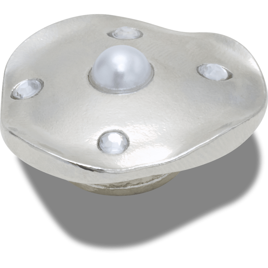 Silver and Pearl Disc Jibbitz™ charms