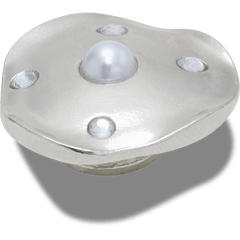 Silver and Pearl Disc Jibbitz™ charms