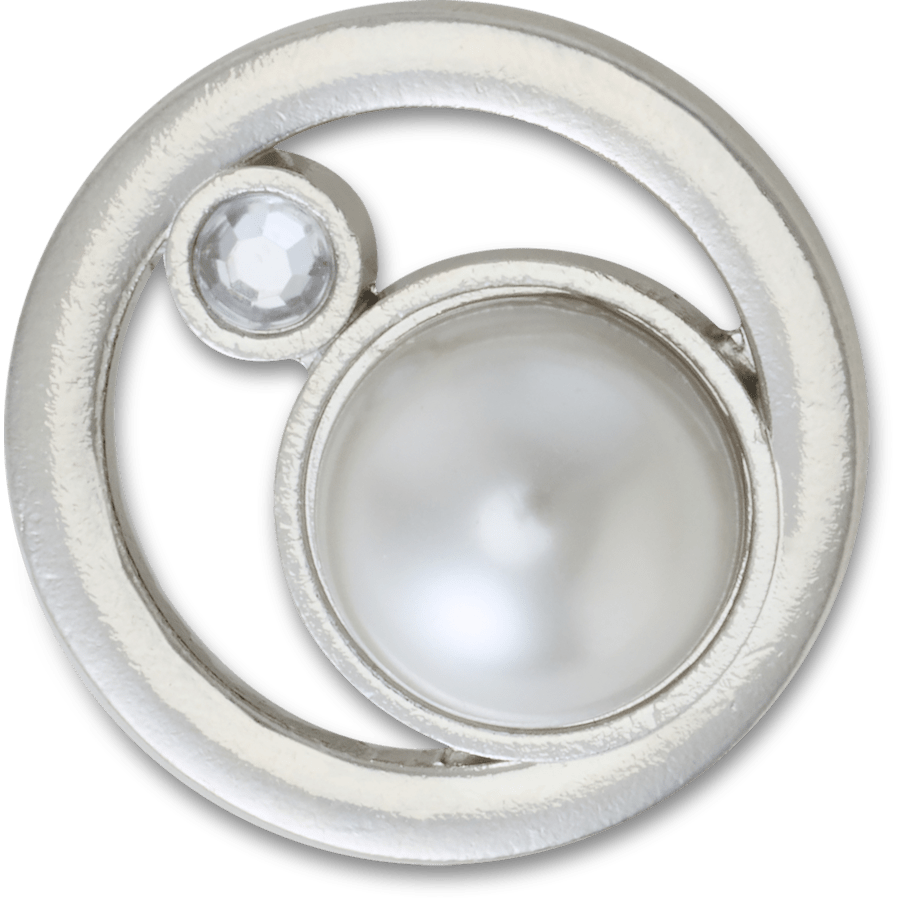 Silver Ring With Pearl Jibbitz™ charms