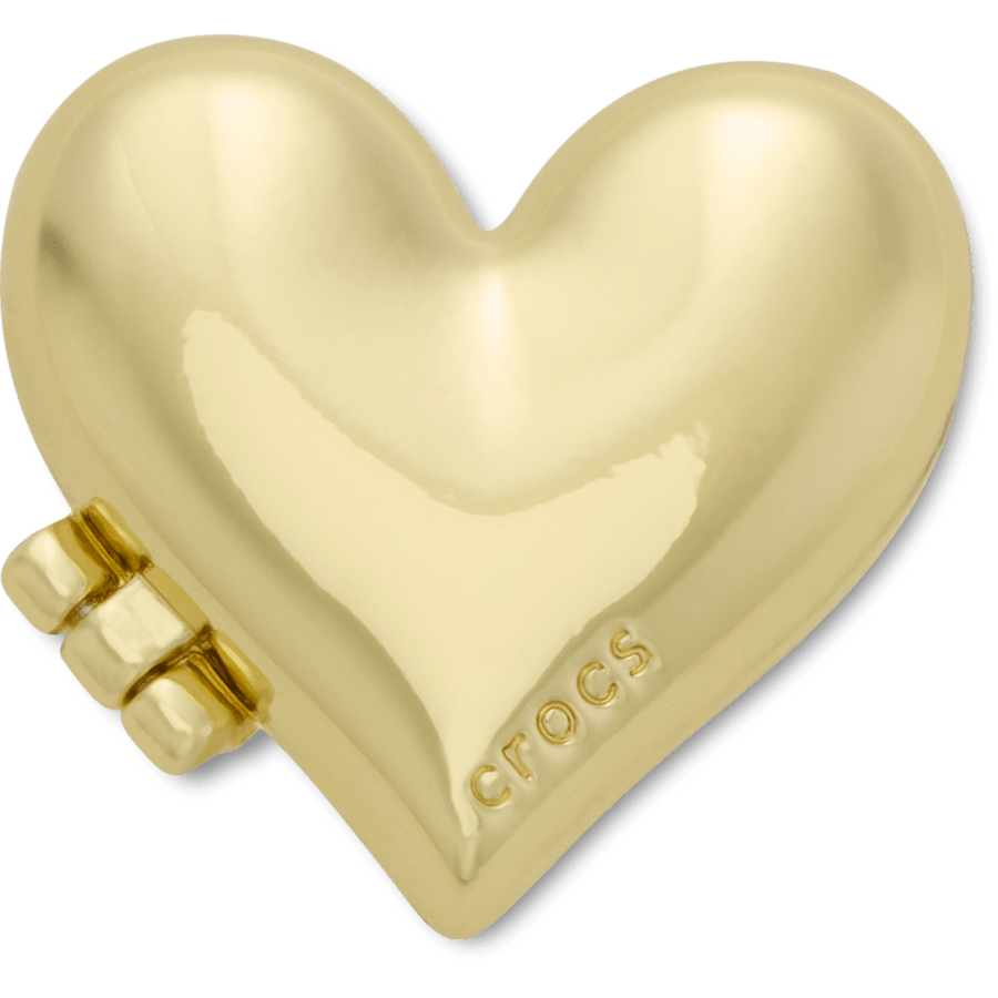 Gold Bubble Locket Heart Jibbitz™ charms