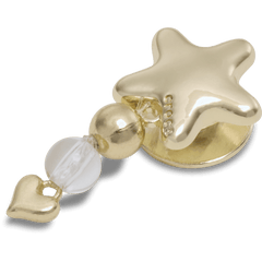 Gold Star with Heart Dangle Jibbitz™ charms