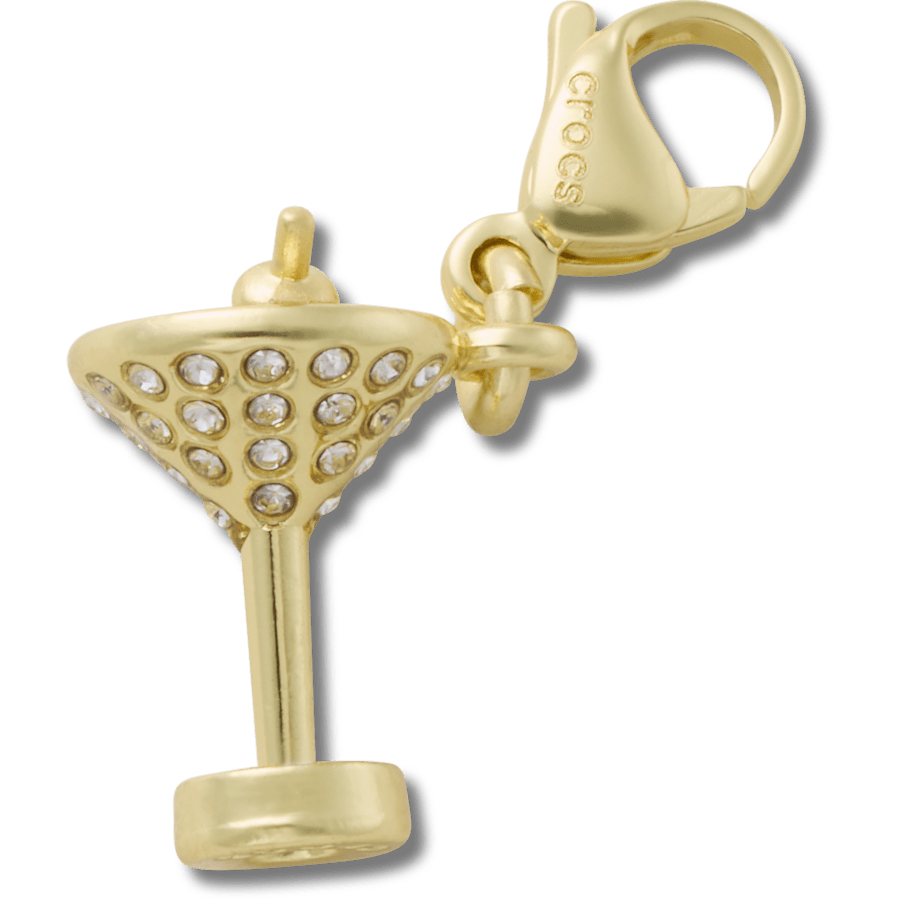 Gold Martini Charm Jibbitz charm