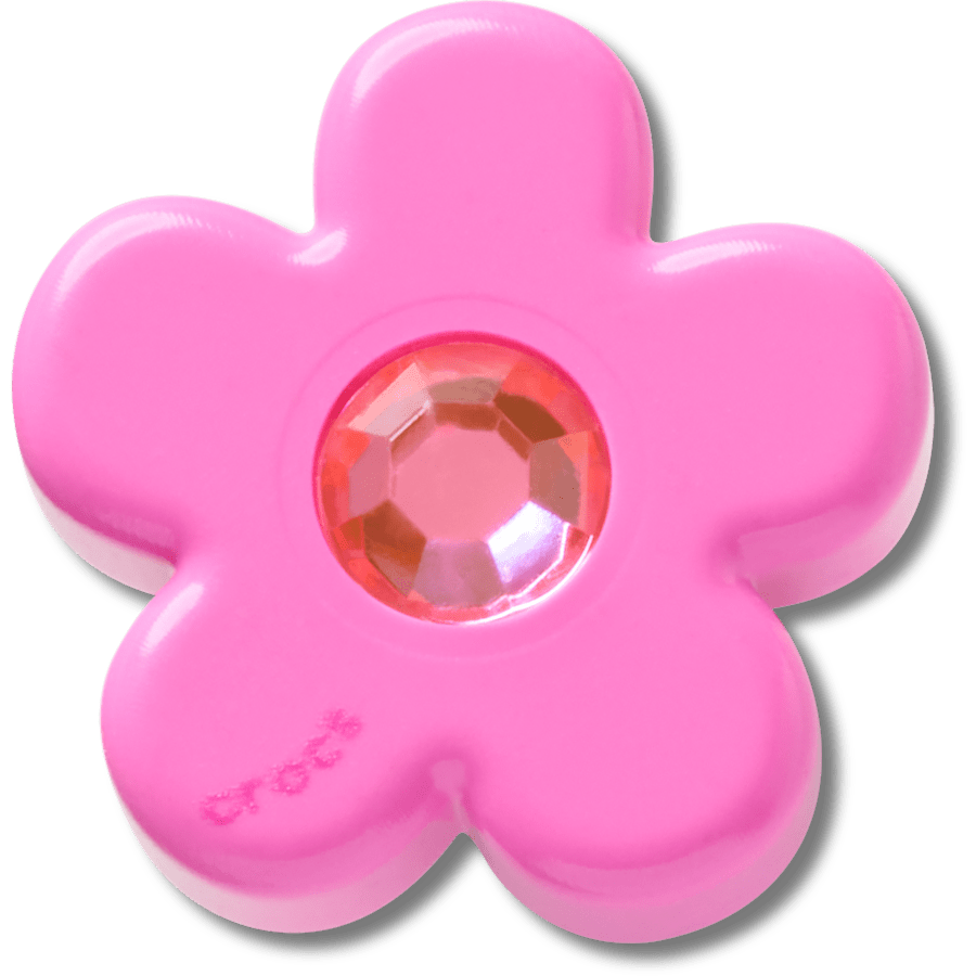 Bright Pink Flower With Gem Jibbitz™ charms