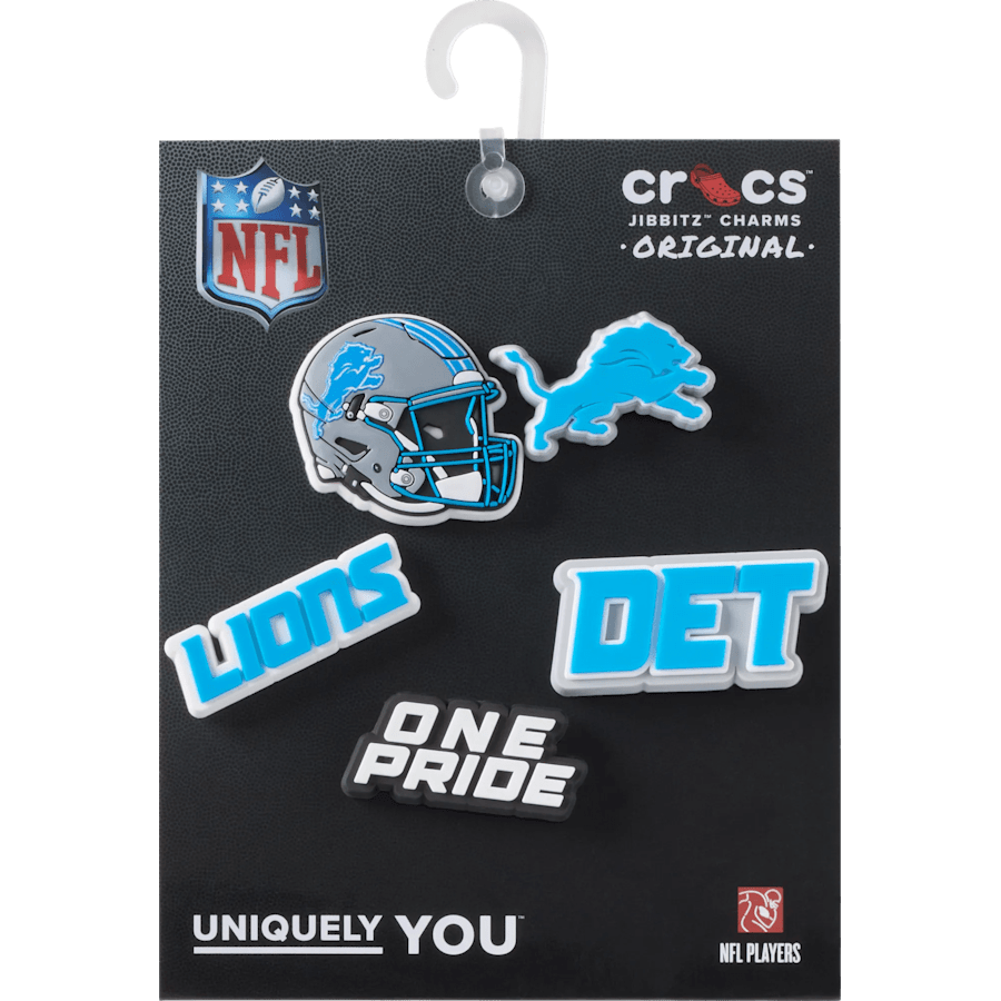 NFL Detroit Lions 5 Pack Jibbitz Shoe Charm