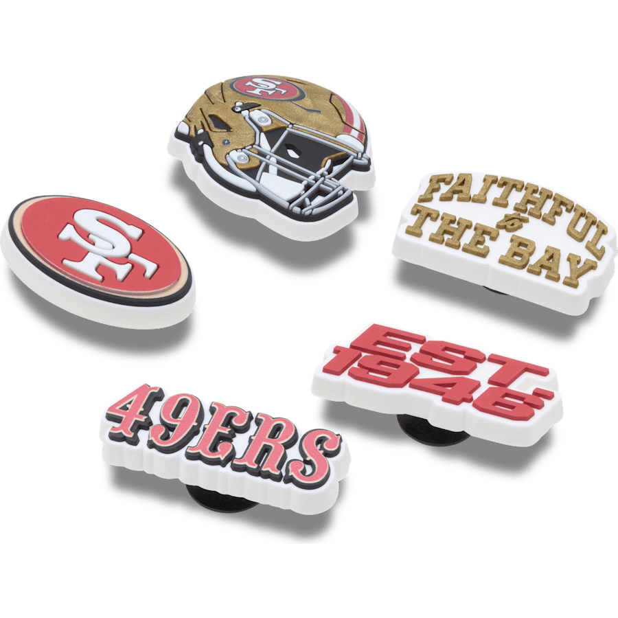 NFL San Francisco 49ers 5 Pack Jibbitz Shoe Charm