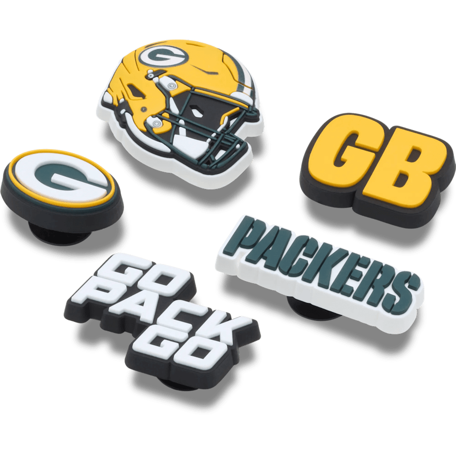 NFL Green Bay Packers 5 Pack Jibbitz Shoe Charm