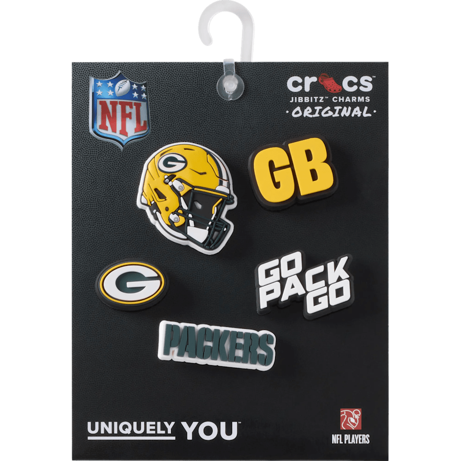 NFL Green Bay Packers 5 Pack Jibbitz Shoe Charm