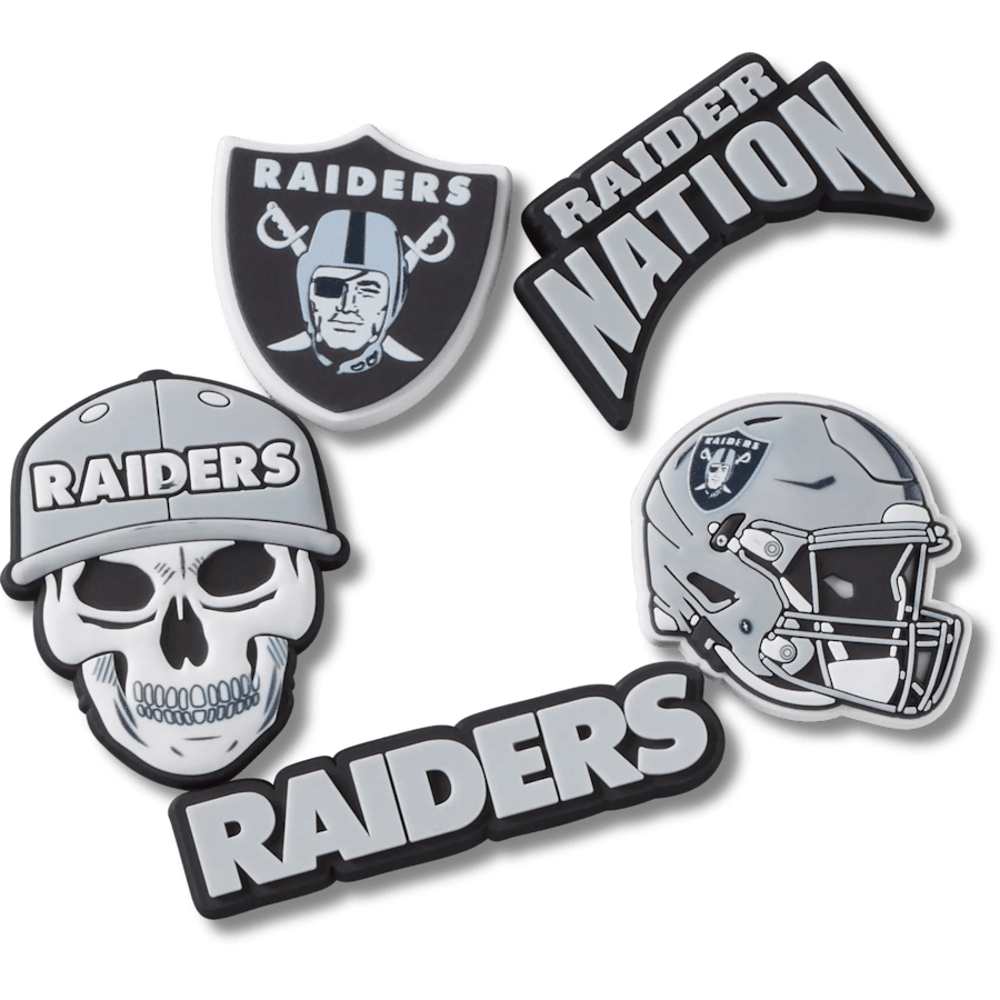 NFL Las Vegas Raiders 5 Pack Jibbitz Shoe Charm