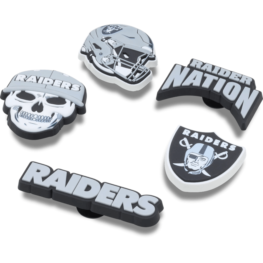 NFL Las Vegas Raiders 5 Pack Jibbitz Shoe Charm