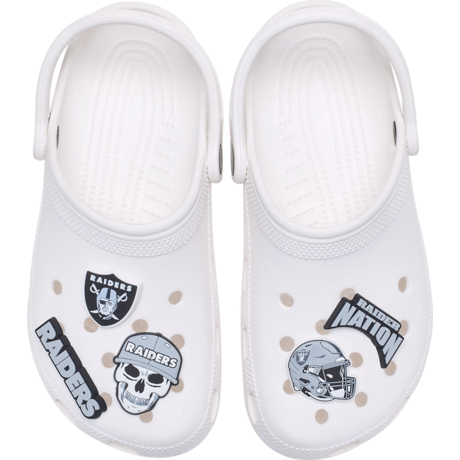 NFL Las Vegas Raiders 5 Pack Jibbitz Shoe Charm