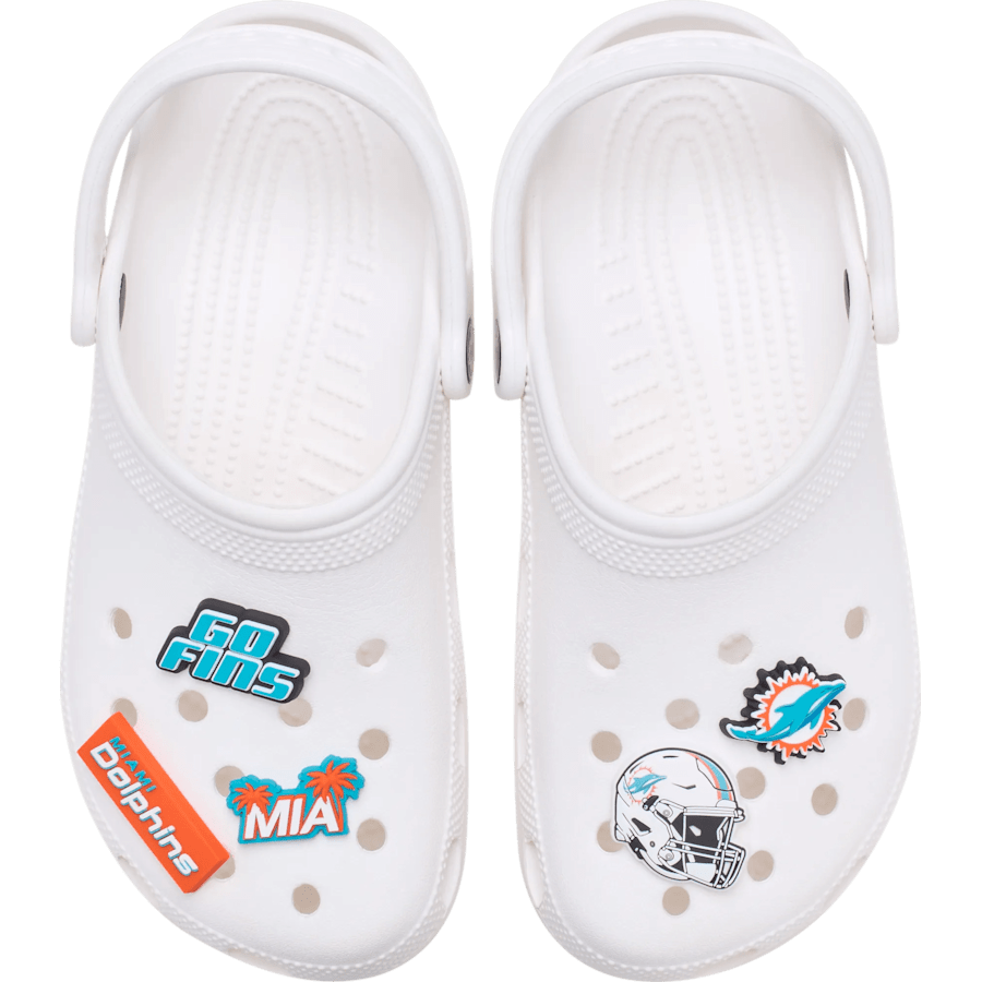 NFL Miami Dolphins 5 Pack Jibbitz Shoe Charm