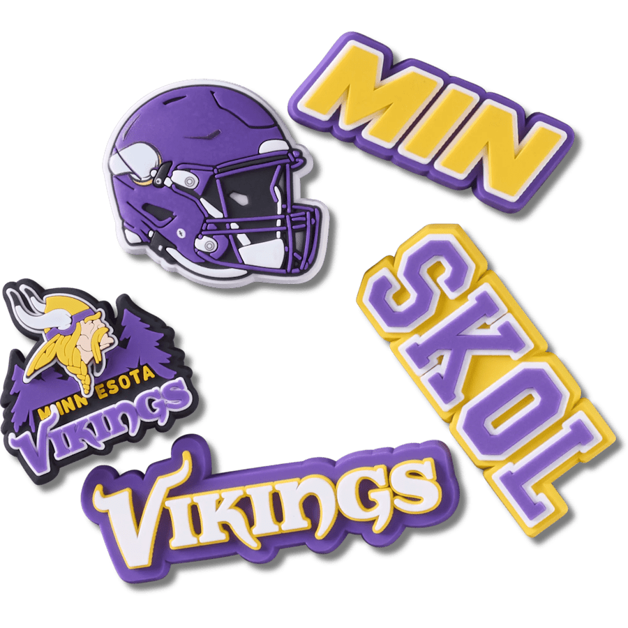NFL Minnesota Vikings 5 Pack Jibbitz Shoe Charm